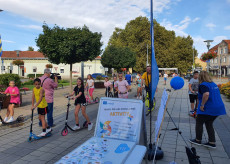 participants in an event promoting bicycle mobility