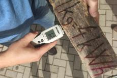 wood moisture measurement with a puncture sensor