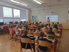 Lecturer with the kids