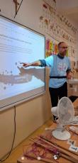 Lecturer with the kids